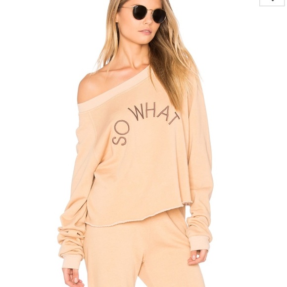 NWT • Wildfox • So What Cropped Sweatshirt New - Picture 2 of 5
